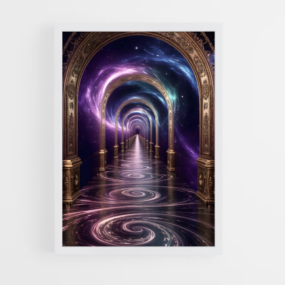 Poster Tunnel Galactique – affiche Art spatial (vue 3)